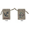 Sail Boats & Stripes Small Burlap Gift Bag - Front & Back (Personalized)
