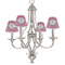 Sail Boats & Stripes Small Chandelier Shade - LIFESTYLE (on chandelier)