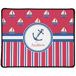 Sail Boats & Stripes Large Gaming Mouse Pad - 12.5" x 10" (Personalized)