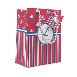 Sail Boats & Stripes Small Gift Bag (Personalized)
