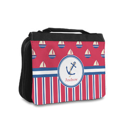 Sail Boats & Stripes Toiletry Bag - Small (Personalized)