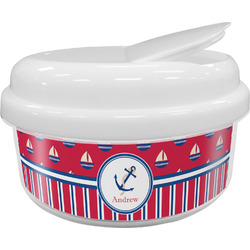 Sail Boats & Stripes Snack Container (Personalized)