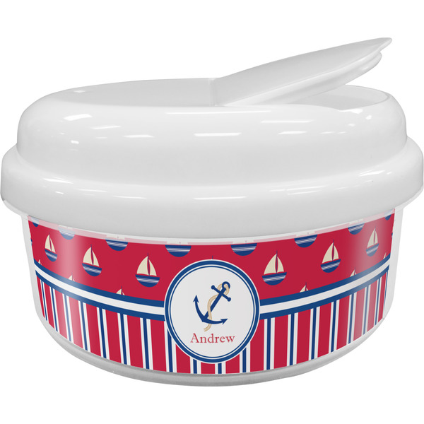 Custom Sail Boats & Stripes Snack Container (Personalized)