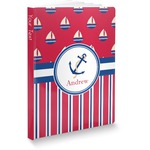 Sail Boats & Stripes Softbound Notebook - 7.25" x 10" (Personalized)