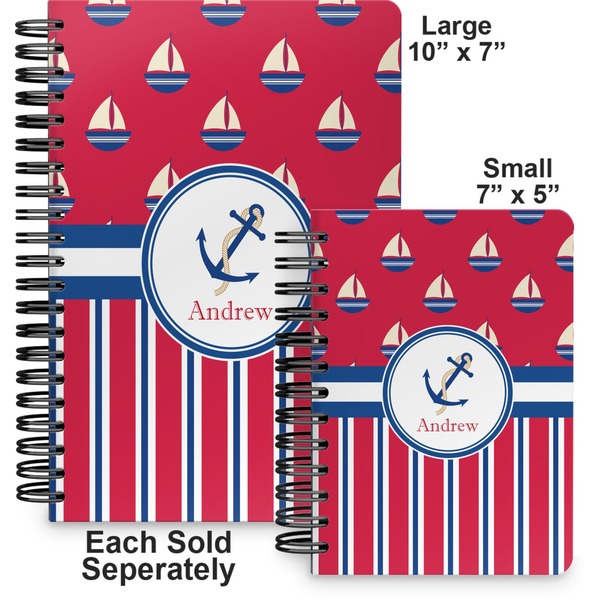 Sail Boats & Stripes Spiral Journal - Comparison