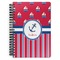 Sail Boats & Stripes Spiral Journal Large - Front View