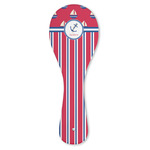 Sail Boats & Stripes Ceramic Spoon Rest (Personalized)