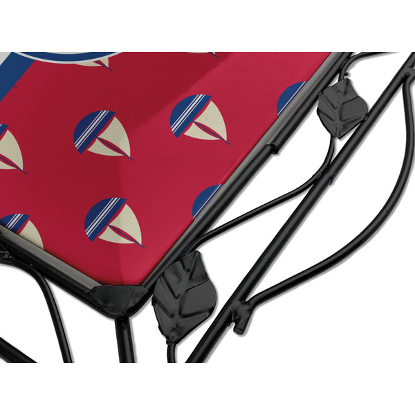 Sail Boats & Stripes Square Trivet - Detail