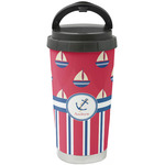 Sail Boats & Stripes Stainless Steel Coffee Tumbler (Personalized)