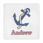Sail Boats & Stripes Decorative Paper Napkins (Personalized)
