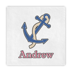 Sail Boats & Stripes Decorative Paper Napkins (Personalized)