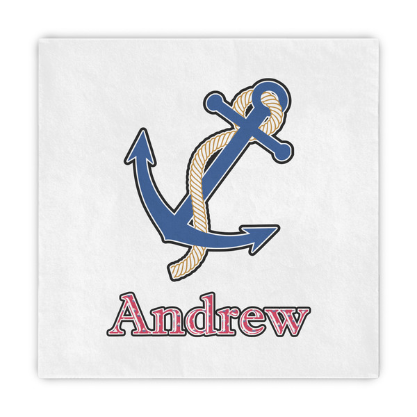 Custom Sail Boats & Stripes Standard Decorative Napkins (Personalized)