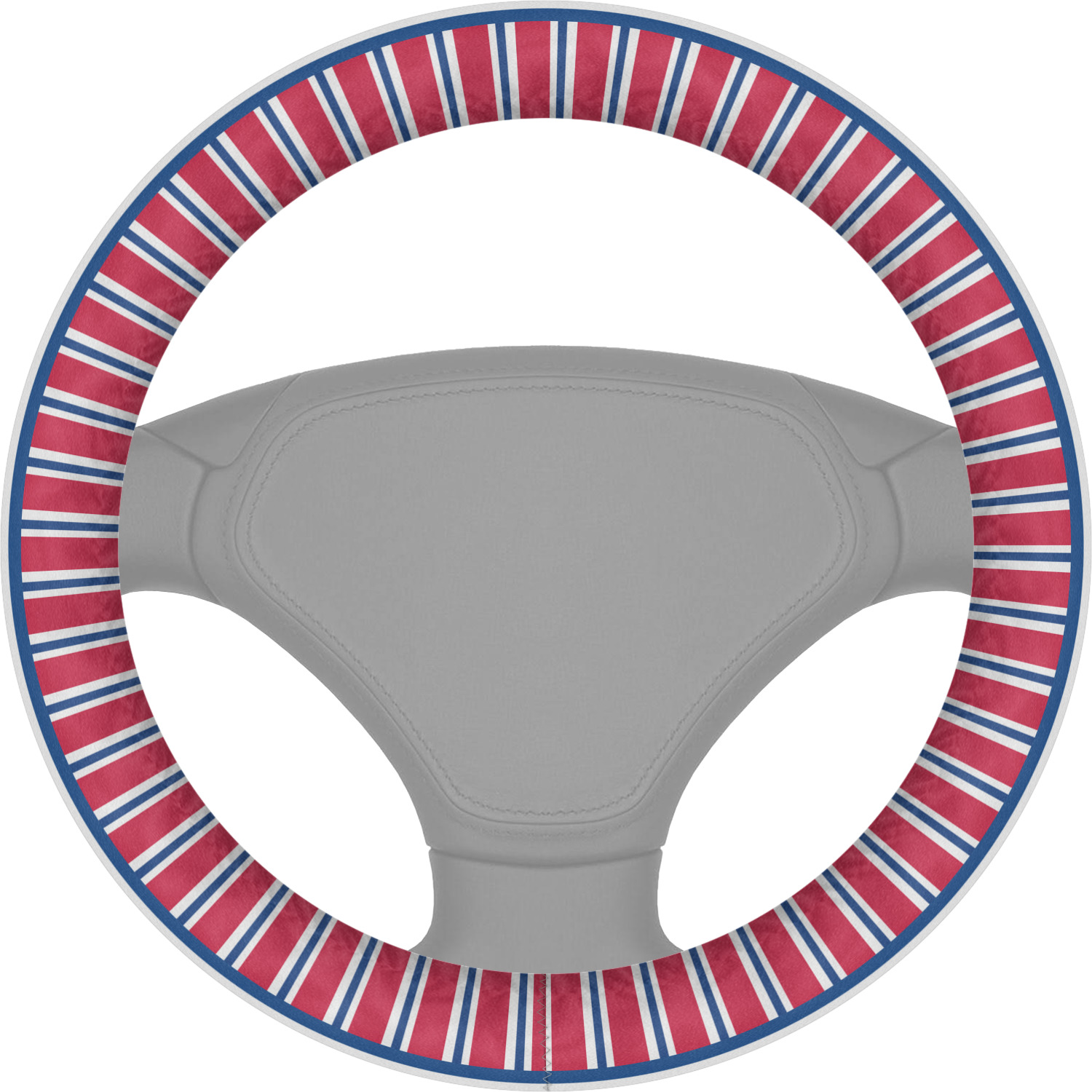 Sail Boats & Stripes Steering Wheel Cover (Personalized) YouCustomizeIt