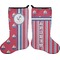 Sail Boats & Stripes Stocking - Double-Sided - Approval