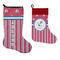 Sail Boats & Stripes Stockings - Side by Side compare