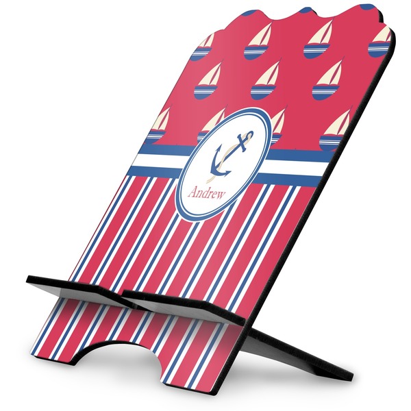 Custom Sail Boats & Stripes Stylized Tablet Stand (Personalized)