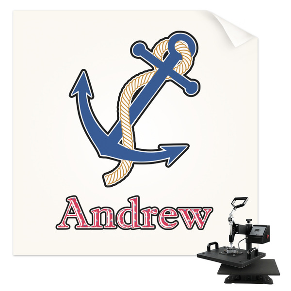 Custom Sail Boats & Stripes Sublimation Transfer - Shirt Back / Men (Personalized)