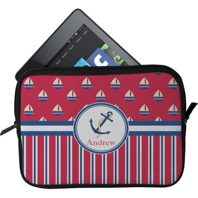 Sail Boats & Stripes Tablet Case / Sleeve (Personalized)