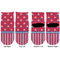 Sail Boats & Stripes Toddler Ankle Socks - Double Pair - Front and Back - Apvl