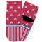 Sail Boats & Stripes Toddler Ankle Socks - Single Pair - Front and Back