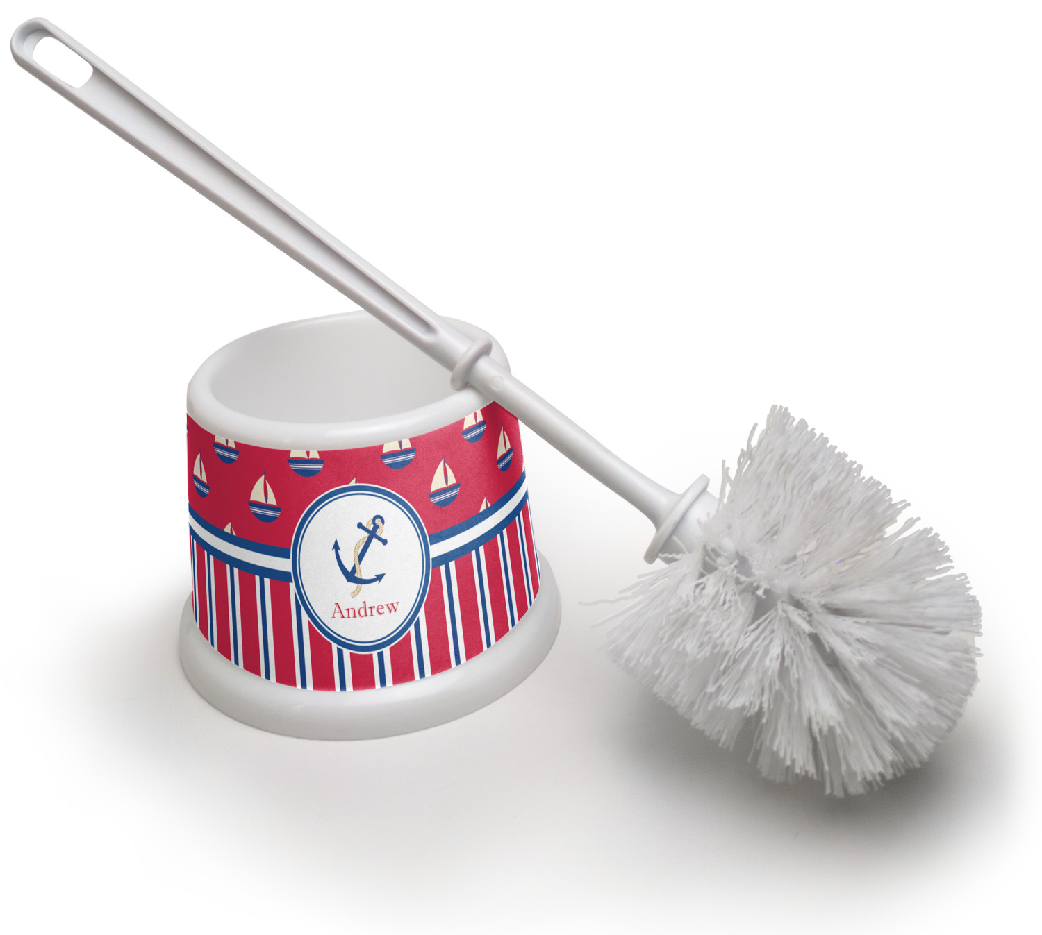 Sail Boats & Stripes Toilet Brush (Personalized) YouCustomizeIt