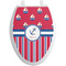Sail Boats & Stripes Toilet Seat Decal (Personalized)