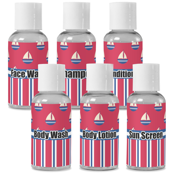 Custom Sail Boats & Stripes Travel Bottles (Personalized)