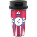 Sail Boats & Stripes Acrylic Travel Mug without Handle (Personalized)