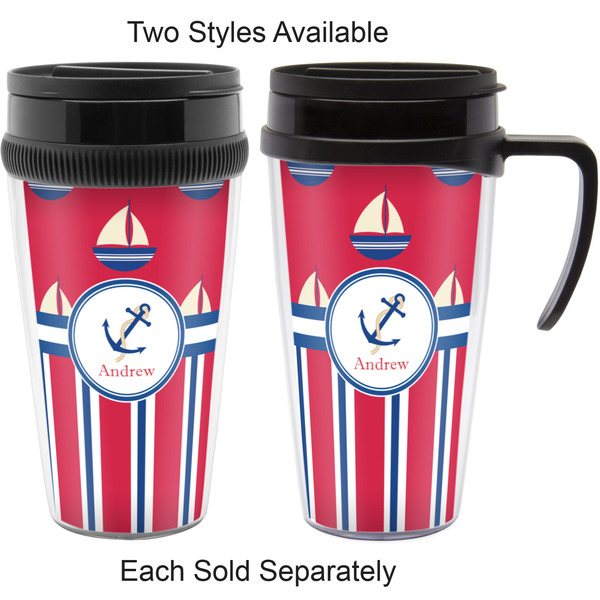 Sail Boats & Stripes Travel Mugs - with & without Handle