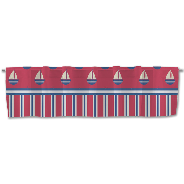 Sail Boats & Stripes Valance - Front