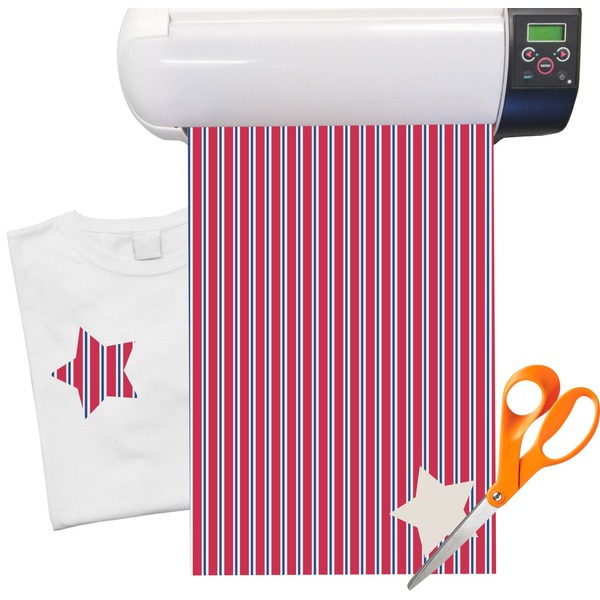 Custom Sail Boats & Stripes Heat Transfer Vinyl Sheet (12"x18")