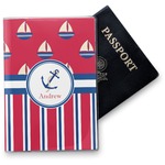 Sail Boats & Stripes Vinyl Passport Holder (Personalized)