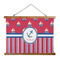 Sail Boats & Stripes Wall Hanging Tapestry - Wide (Personalized)