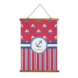 Sail Boats & Stripes Wall Hanging Tapestry - Tall (Personalized)