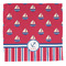 Sail Boats & Stripes Washcloth - Front - No Soap