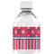 Sail Boats & Stripes Water Bottle Label - Back View