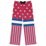Sail Boats & Stripes Womens Pajama Pants - M