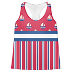 Sail Boats & Stripes Womens Racerback Tank Top - 2X Large
