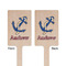 Sail Boats & Stripes Wooden 6.25" Stir Stick - Rectangular - Double Sided - Front & Back