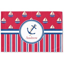 Sail Boats & Stripes Woven Mat (Personalized)