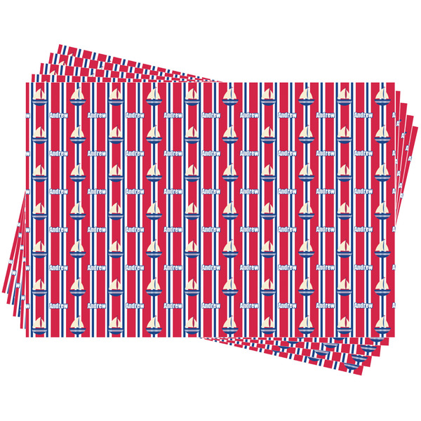 Sail Boats & Stripes Wrapping Paper - 5 Sheets Approval