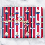 Sail Boats & Stripes Wrapping Paper (Personalized)