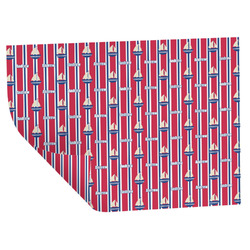 Sail Boats & Stripes Wrapping Paper Sheets - Double-Sided - 20" x 28" (Personalized)