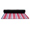 Sail Boats & Stripes Yoga Mat Rolled up Black Rubber Backing