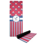 Sail Boats & Stripes Yoga Mat (Personalized)