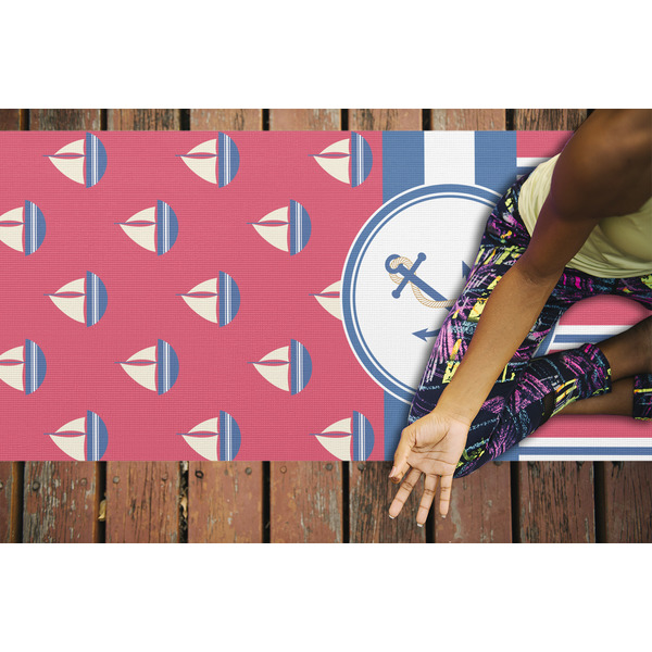 Sail Boats & Stripes Yoga Mats - LIFESTYLE