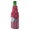 Sail Boats & Stripes Zipper Bottle Cooler - ANGLE (bottle)