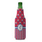Sail Boats & Stripes Zipper Bottle Cooler - FRONT (bottle)