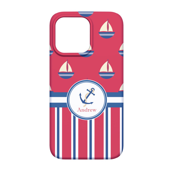 Sail Boats & Stripes iPhone 13 Case - Back