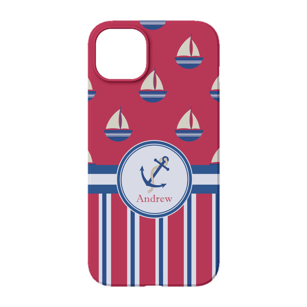 Sail Boats & Stripes iPhone 14 Case - Back
